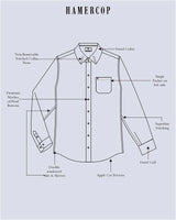 White Weft Stripe With Black Dotted Premium Dobby Cotton Shirt