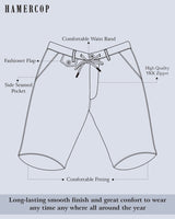 Stylish Grayish Off White Stretch Cotton Shorts